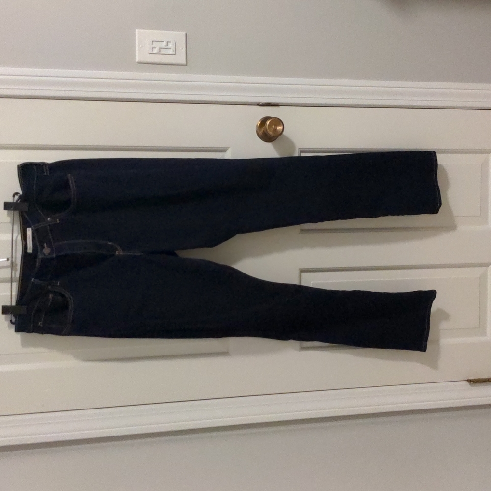 Levi's 724 high rise straight dark wash jeans